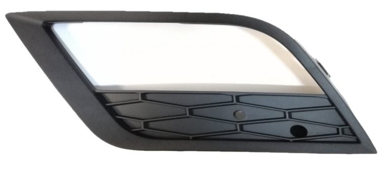 Robust Car Parts Right Side Front Bumper Fog Light Cover Grille For Ford Fiesta (2006-2008) - Black