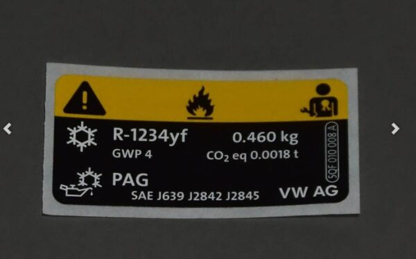 SEAT Leon 2013-2020 Air Con Label