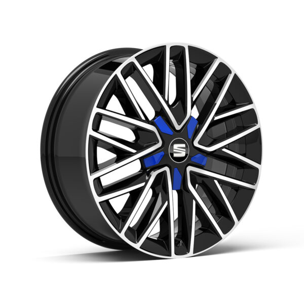 SEAT 17" Alloy Hub Cap - Star Design - Mystery Blue 6F0071409