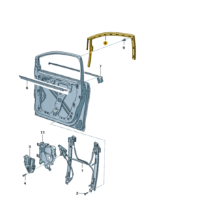 SEAT Ibiza 2009-2017 Passengers side Door Window Guide ( 2 door model )