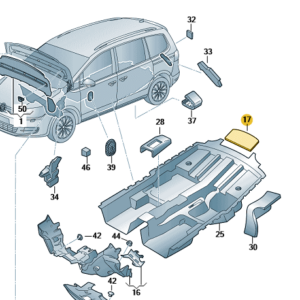 SEAT Alhambra sound absorber for spare wheel well