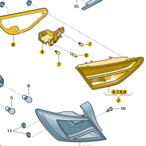 SEAT Leon 5Dr 2017-2020 LED Inner Rear Lamp