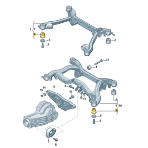 SEAT Exeo 2009-2014 Rear subframe mounting bushes